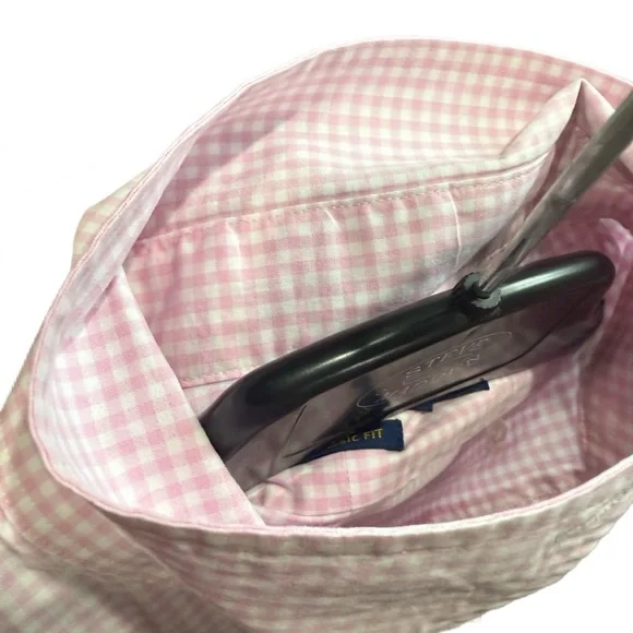 Ralph Lauren Men's Pink Gingham Button Down Shirt - Picture 5 of 6